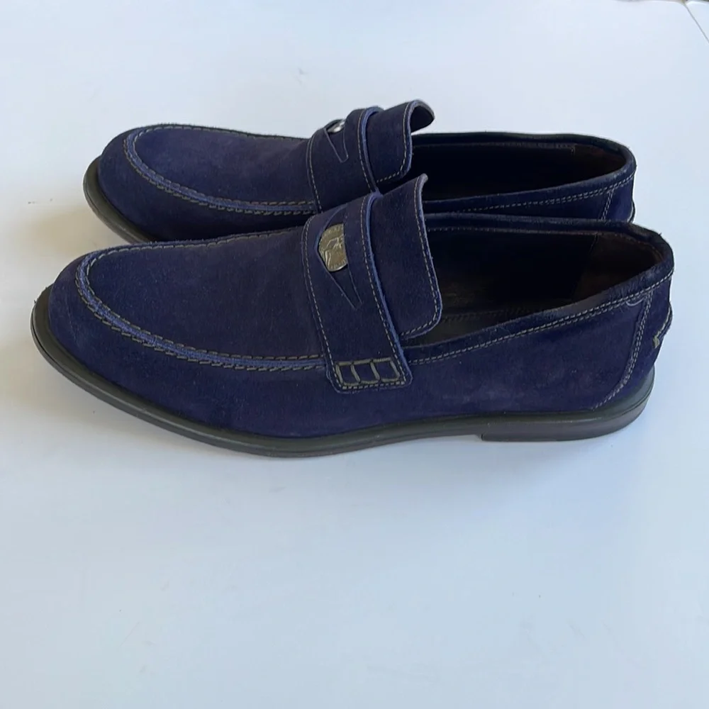 Jimmy Choo Mens Blue Suede Loafers 39 1/2 - Picture 5 of 15